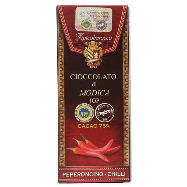 Cioccolato di Modica 75% al peperoncino