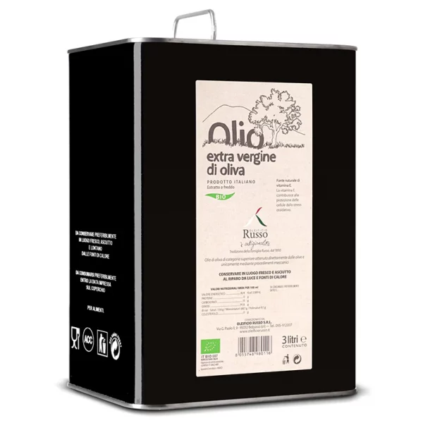 Olio extravergine di oliva biologico 3 L
