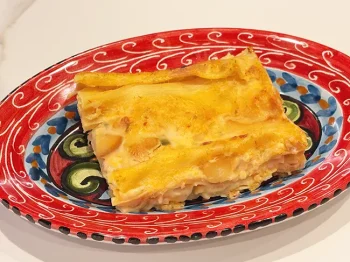 Lasagne con zucca e pancetta